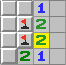 The 2 touches 2 squares so they must both be mines.